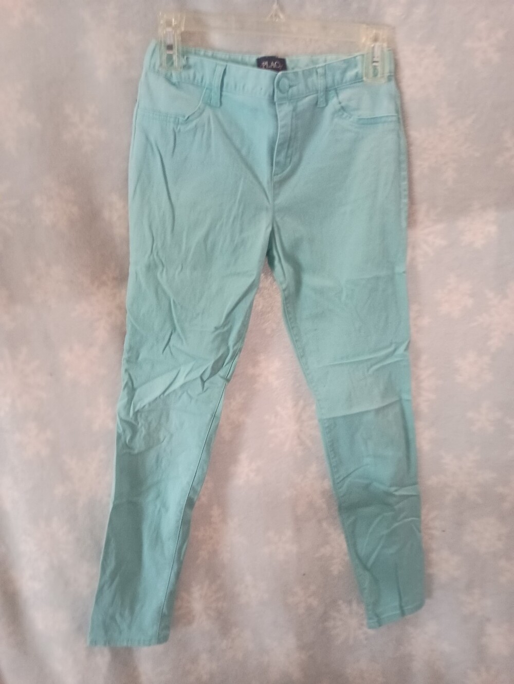Girls Children's Place Mint Green Skinny Jeans Size 14